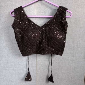Black Sequins Blouse
