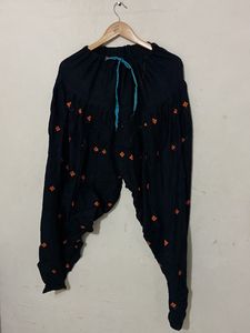 Dhoti Patilya Dress( Orange And Black)