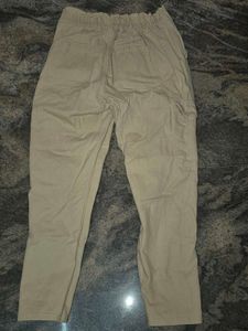 beige Cargo Pants - Relaxed Fit