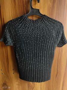 Black Embellished Top