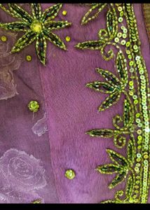 Beautiful Purple Net Saree🪻💗