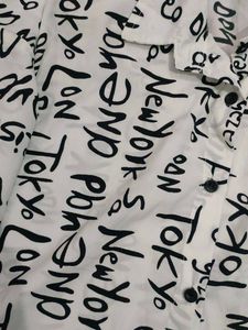 Trendy Graphic Print Button-Down