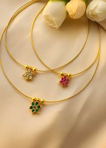 Gold-Plated Floral Necklace