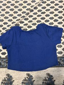 Blue crop top