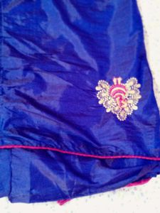 Elegant Blue silk saree with blouse