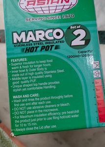 ASIAN Stainless Steel Insulated Hot Pot Casserole