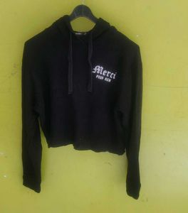 Bershka Black Merci Hoodie
