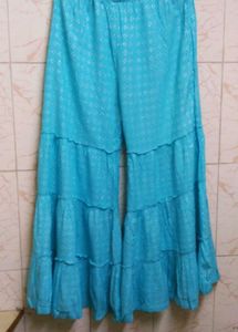 Blue Diamond Print Sharara Set  (M - Size)