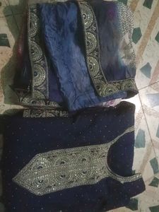 Elegant Navy Blue Kurta Set