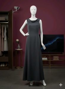 Elegant Gray Evening Gown