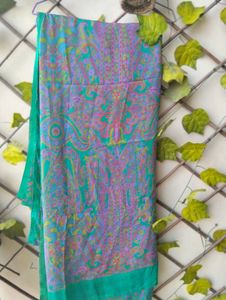 Floral Print Chiffon Saree