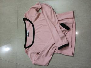 Zara Pink Ringer Tee
