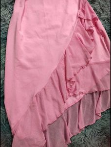 Pink Ruffle Mini Dress