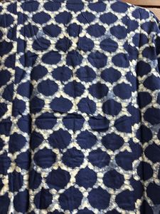 Indigo Kurta With Mirror Work