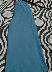 Stylish Blue Wide Leg Palazzo Pants