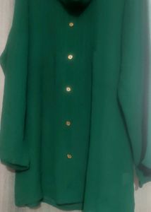 Formal Green Straight Top