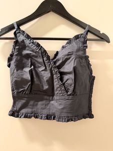 VERO MODA V neck Ruffled Crop Top