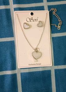 Heart Necklace & Earring Set
