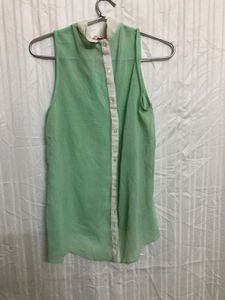 Green Sleevless Top