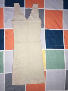 Beige Bodycon Mini Dress