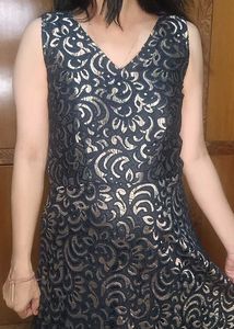 Elegant Black &amp; Gold Dress