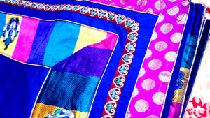 Elegant Blue  Silk  Saree