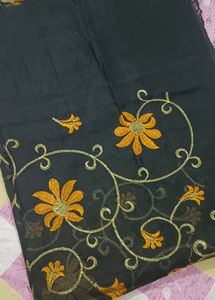Black Colour Organza Dupatta