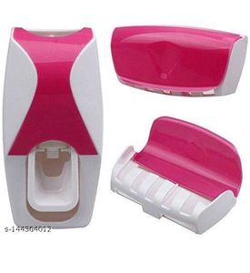 Toothpaste Dispenser and Toothbrush Holder