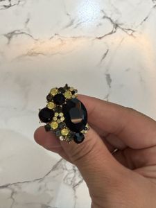 Black Stone Ring For Women