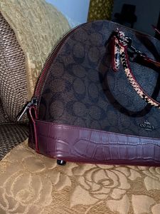 Coach Handbag Croc Leather