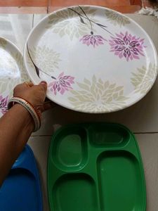 Plates Combo With Steel Bowls