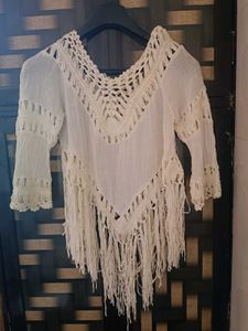 Boho Fringe Crochet Cover-Up