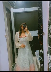 white and pink gown dresss