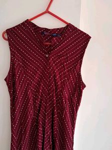Maroon Ethnic  Shrug