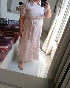 Floral Maxi Shirt Dress fresh piece