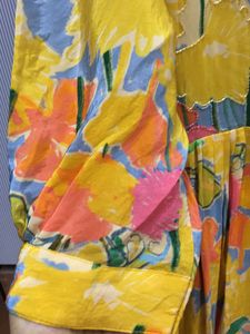 Floral Yellow Midi Dress