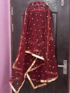 Maroon Sharara Suit