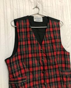 Petites Red Printed Waistcoat