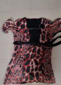 Animal Print Party Top For Women