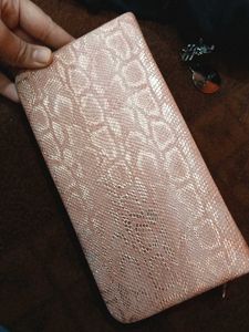 Elegant Pink Clutch with Animal Detail