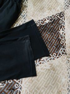 Black Track Pants with White Stripe