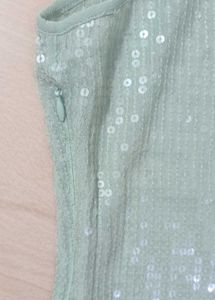 Branded Mint Green Sequins Tops