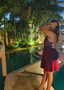 Burgundy Party Dress