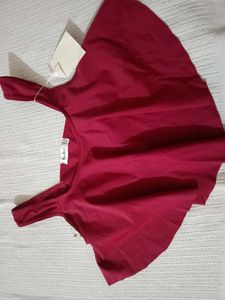 Burgundy Ruffle Tankini Top