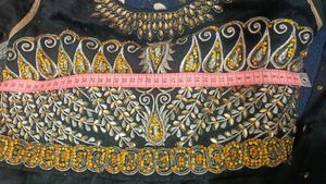 Elegant Black &amp; Gold Anarkali Suit