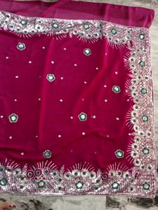 Rani Colour Brand New Saree