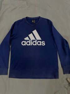 Adidas Blue Crew Neck Sweatshirt