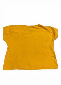 Yellow NY Graphic Cropped T-Shirt