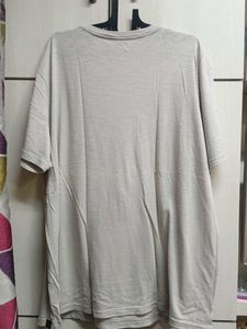 Grey Colour Printed T-shirt Mild Used