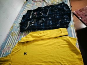 Woolen T-shirt With Navy Blue Jacket
